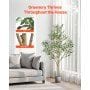 Darrahopens Home & Garden > Artificial Plants > Artificial Trees 150 cm Artificial Olive Tree with Black Pot, Faux Tree with Natural Wood Trunk & Lifelike Leaves, Indoor Decor for Home, Office & Living Room In Australia - Darrahopens
