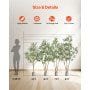Darrahopens Home & Garden > Artificial Plants > Artificial Trees 150 cm Artificial Olive Tree with Black Pot, Faux Tree with Natural Wood Trunk & Lifelike Leaves, Indoor Decor for Home, Office & Living Room In Australia - Darrahopens