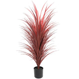 Darrahopens Home & Garden > Artificial Plants > Artificial Trees Burgundy Potted Artificial Long Grass (Yucca Grass) 115cm UV Resistant
