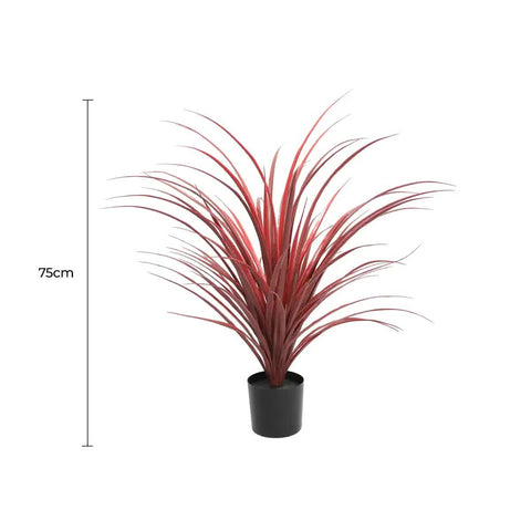 Darrahopens Home & Garden > Artificial Plants > Artificial Trees Burgundy Potted Artificial Long Grass (Yucca Grass) 75cm UV Resistant