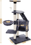 Darrahopens Home & Garden > Artificial Plants > Artificial Trees CARLA HOME 120cm Cat Tree for Indoor Cats with Condo, Hammock & Plush Perchfor for Kittens & Adult Cats