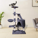 Darrahopens Home & Garden > Artificial Plants > Artificial Trees CARLA HOME 120cm Cat Tree for Indoor Cats with Condo, Hammock & Plush Perchfor for Kittens & Adult Cats