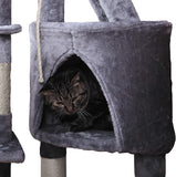 Darrahopens Home & Garden > Artificial Plants > Artificial Trees CARLA HOME 120cm Cat Tree for Indoor Cats with Condo, Hammock & Plush Perchfor for Kittens & Adult Cats
