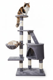 Darrahopens Home & Garden > Artificial Plants > Artificial Trees CARLA HOME 120cm Cat Tree for Indoor Cats with Condo, Hammock & Plush Perchfor for Kittens & Adult Cats