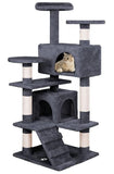 Darrahopens Home & Garden > Artificial Plants > Artificial Trees CARLA HOME 180cm Cat Tree Tower for Indoor Cats with Plush Perches, Dual Condos, Natural Sisal Scratching Posts & Ramp for Kittens & Adult Cats (Dark Grey)