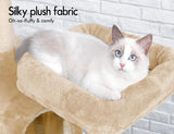 Darrahopens Home & Garden > Artificial Plants > Artificial Trees CARLA HOME 180cm Cat Tree Tower for Indoor Cats with Plush Perches, Dual Condos, Natural Sisal Scratching Posts & Ramps for Kittens & Adult Cats (Beige)
