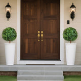Darrahopens Home & Garden > Artificial Plants > Artificial Trees VEVOR Artificial Topiary Boxwood Trees with Ground Spike, 2 Set 686mm Faux Shrubs & Bushes Potted Plants, Fake Silk Tree Look Real for Decor Front Porch Outdoor Indoor Patio Garden Balcony Backyard