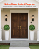 Darrahopens Home & Garden > Artificial Plants > Artificial Trees VEVOR Artificial Topiary Boxwood Trees with Ground Spike, 2 Set 686mm Faux Shrubs & Bushes Potted Plants, Fake Silk Tree Look Real for Decor Front Porch Outdoor Indoor Patio Garden Balcony Backyard