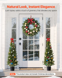 Darrahopens Home & Garden > Artificial Plants > Artificial Trees VEVOR Artificial Topiary Cedar Trees, 2 Set 1219mm Faux Pine Shrubs Plants, Fake Silk Tree Look Real, Easy Assembly for Decor Front Porch Outdoor Patio Garden Balcony Backyard Indoor Office