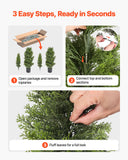 Darrahopens Home & Garden > Artificial Plants > Artificial Trees VEVOR Artificial Topiary Cedar Trees, 2 Set 1219mm Faux Pine Shrubs Plants, Fake Silk Tree Look Real, Easy Assembly for Decor Front Porch Outdoor Patio Garden Balcony Backyard Indoor Office