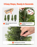 Darrahopens Home & Garden > Artificial Plants > Artificial Trees VEVOR Artificial Topiary Cedar Trees, 2 Set 1524mm Faux Pine Shrubs Plants, Fake Silk Tree Look Real, Easy Assembly for Decor Front Porch Outdoor Patio Garden Balcony Backyard Indoor Office