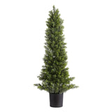 Darrahopens Home & Garden > Artificial Plants > Artificial Trees VEVOR Artificial Topiary Cedar Trees, 2 Set 914mm Faux Pine Shrubs Plants, Fake Silk Tree Look Real, Easy Assembly for Decor Front Porch Outdoor Patio Garden Balcony Backyard Indoor Office