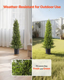 Darrahopens Home & Garden > Artificial Plants > Artificial Trees VEVOR Artificial Topiary Cedar Trees, 2 Set 914mm Faux Pine Shrubs Plants, Fake Silk Tree Look Real, Easy Assembly for Decor Front Porch Outdoor Patio Garden Balcony Backyard Indoor Office