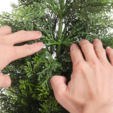 Darrahopens Home & Garden > Artificial Plants > Artificial Trees VEVOR Artificial Topiary Cedar Trees, 2 Set 914mm Faux Pine Shrubs Plants, Fake Silk Tree Look Real, Easy Assembly for Decor Front Porch Outdoor Patio Garden Balcony Backyard Indoor Office