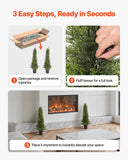 Darrahopens Home & Garden > Artificial Plants > Artificial Trees VEVOR Artificial Topiary Cedar Trees, 2 Set 914mm Faux Pine Shrubs Plants, Fake Silk Tree Look Real, Easy Assembly for Decor Front Porch Outdoor Patio Garden Balcony Backyard Indoor Office