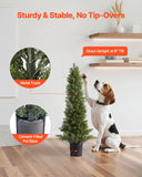 Darrahopens Home & Garden > Artificial Plants > Artificial Trees VEVOR Artificial Topiary Cedar Trees, 2 Set 914mm Faux Pine Shrubs Plants, Fake Silk Tree Look Real, Easy Assembly for Decor Front Porch Outdoor Patio Garden Balcony Backyard Indoor Office