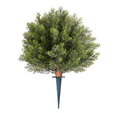 Darrahopens Home & Garden > Artificial Plants > Artificial Trees VEVOR Artificial Topiary Cypress Trees with Ground Spike, 2 Set 406mm Faux Shrubs & Bushes Potted Plants, Fake Silk Tree Look Real for Decor Front Porch Outdoor Indoor Patio Garden Balcony Backyard