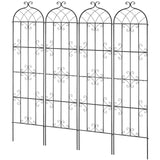 Darrahopens Home & Garden > Artificial Plants > Artificial Trees VEVOR Garden Trellis for Climbing Plants, 87 x 20 in, 4 Packs Rustproof Metal Garden Flower Trellis, Outdoor Climbing Rose Trellis Cucumbers Support, Decorative Clematis Trellis for Courtyards Lawns