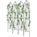 Darrahopens Home & Garden > Artificial Plants > Artificial Trees VEVOR Garden Trellis for Climbing Plants, 87 x 20 in, 4 Packs Rustproof Metal Garden Flower Trellis, Outdoor Climbing Rose Trellis Cucumbers Support, Decorative Clematis Trellis for Courtyards Lawns