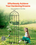 Darrahopens Home & Garden > Artificial Plants > Artificial Trees VEVOR Garden Trellis for Climbing Plants, 87 x 20 in, 4 Packs Rustproof Metal Garden Flower Trellis, Outdoor Climbing Rose Trellis Cucumbers Support, Decorative Clematis Trellis for Courtyards Lawns