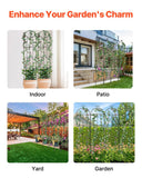 Darrahopens Home & Garden > Artificial Plants > Artificial Trees VEVOR Garden Trellis for Climbing Plants, 87 x 20 in, 4 Packs Rustproof Metal Garden Flower Trellis, Outdoor Climbing Rose Trellis Cucumbers Support, Decorative Clematis Trellis for Courtyards Lawns