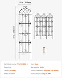 Darrahopens Home & Garden > Artificial Plants > Artificial Trees VEVOR Garden Trellis for Climbing Plants, 87 x 20 in, 4 Packs Rustproof Metal Garden Flower Trellis, Outdoor Climbing Rose Trellis Cucumbers Support, Decorative Clematis Trellis for Courtyards Lawns