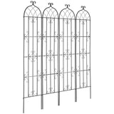 Darrahopens Home & Garden > Artificial Plants > Artificial Trees VEVOR Garden Trellis for Climbing Plants, 87 x 20 in, 4 Packs Rustproof Metal Garden Flower Trellis, Outdoor Climbing Rose Trellis Cucumbers Support, Decorative Clematis Trellis for Courtyards Lawns