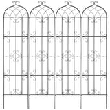 Darrahopens Home & Garden > Artificial Plants > Artificial Trees VEVOR Garden Trellis for Climbing Plants, 87 x 20 in, 4 Packs Rustproof Metal Garden Flower Trellis, Outdoor Climbing Rose Trellis Cucumbers Support, Decorative Clematis Trellis for Courtyards Lawns