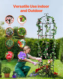 Darrahopens Home & Garden > Artificial Plants > Artificial Trees VEVOR Garden Trellis for Climbing Plants, 87 x 20 in, 4 Packs Rustproof Metal Garden Flower Trellis, Outdoor Climbing Rose Trellis Cucumbers Support, Decorative Clematis Trellis for Courtyards Lawns