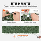 Darrahopens Home & Garden > Artificial Plants > Artificial Wall Plants VEVOR Ivy Privacy Fence, 39 x 198in Artificial Green Wall Screen, Greenery Ivy Fence with Mesh Cloth Backing and Strengthened Joint, Faux Hedges Vine Leaf Decoration for Outdoor Garden, Yard, Balcony
