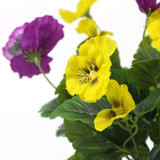 darrahopens Home & Garden > Artificial Plants Mixed Pink And Yellow Flowering Potted Artificial Pansy Plants 25cm