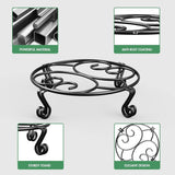 Darrahopens Home & Garden > Artificial Plants > Pots, Planters & Accessories 2 Pack Round Metal Plant Stands for Flower Pots, Heavy-Duty Rustproof Iron Indoor and Outdoor Planter Risers, Black, 30 cm In Australia - Darrahopens