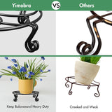 Darrahopens Home & Garden > Artificial Plants > Pots, Planters & Accessories 2 Pack Round Metal Plant Stands for Flower Pots, Heavy-Duty Rustproof Iron Indoor and Outdoor Planter Risers, Black, 30 cm In Australia - Darrahopens