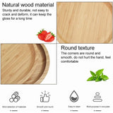 Darrahopens Home & Garden > Artificial Plants > Pots, Planters & Accessories 2 Piece Bamboo Saucers 20Cm ROund Bamboo Tray Bamboo Plant Saucer ROund Serving Tray Wooden Flower Pot Saucer For Cups,