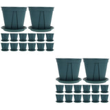 Darrahopens Home & Garden > Artificial Plants > Pots, Planters & Accessories 28-Pack Decorative Nursery Flower Pots with Multiple Drainage Holes for Gardeners, 4.7 x 4.7 x 8.3 Inches In Australia - Darrahopens