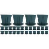 Darrahopens Home & Garden > Artificial Plants > Pots, Planters & Accessories 28-Pack Decorative Nursery Flower Pots with Multiple Drainage Holes for Gardeners, 4.7 x 4.7 x 8.3 Inches In Australia - Darrahopens
