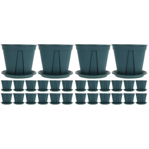 Darrahopens Home & Garden > Artificial Plants > Pots, Planters & Accessories 28-Pack Decorative Nursery Flower Pots with Multiple Drainage Holes for Gardeners, 4.7 x 4.7 x 8.3 Inches In Australia - Darrahopens