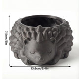 Darrahopens Home & Garden > Artificial Plants > Pots, Planters & Accessories 3D printed animal flower pots suitable for home and garden. Gray hedgehog single piece.
