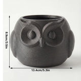 Darrahopens Home & Garden > Artificial Plants > Pots, Planters & Accessories 3D printed animal flower pots suitable for home and garden. Gray owl single piece.