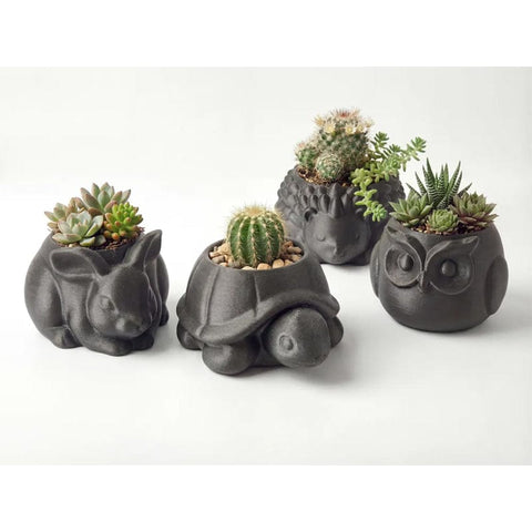 Darrahopens Home & Garden > Artificial Plants > Pots, Planters & Accessories 3D printed animal flower pots suitable for home and garden. Gray rabbit single piece.