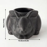 Darrahopens Home & Garden > Artificial Plants > Pots, Planters & Accessories 3D printed animal flower pots suitable for home and garden. Gray rabbit single piece.