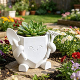 Darrahopens Home & Garden > Artificial Plants > Pots, Planters & Accessories 3D Printed Smiling Gardener (White)