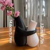 Darrahopens Home & Garden > Artificial Plants > Pots, Planters & Accessories 3D printedHugging Vases, decorative vase, suitable for office and home desktop flower pots, a gift for illustration enthusiasts, Valentine's Day, Mother's Day, Easter gift.