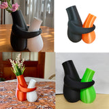 Darrahopens Home & Garden > Artificial Plants > Pots, Planters & Accessories 3D printedHugging Vases, decorative vase, suitable for office and home desktop flower pots, a gift for illustration enthusiasts, Valentine's Day, Mother's Day, Easter gift.