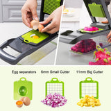 Darrahopens Home & Garden > Artificial Plants > Pots, Planters & Accessories CARLA HOME Multifunctional Mandoline Vegetable Chopper 16-in-1 with Stainless Steel Blades, Storage Container & Hand Guard for Fruits & Veggies