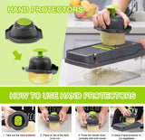 Darrahopens Home & Garden > Artificial Plants > Pots, Planters & Accessories CARLA HOME Multifunctional Mandoline Vegetable Chopper 16-in-1 with Stainless Steel Blades, Storage Container & Hand Guard for Fruits & Veggies