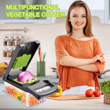 Darrahopens Home & Garden > Artificial Plants > Pots, Planters & Accessories CARLA HOME Multifunctional Mandoline Vegetable Chopper 16-in-1 with Stainless Steel Blades, Storage Container & Hand Guard for Fruits & Veggies