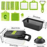 Darrahopens Home & Garden > Artificial Plants > Pots, Planters & Accessories CARLA HOME Multifunctional Mandoline Vegetable Chopper 16-in-1 with Stainless Steel Blades, Storage Container & Hand Guard for Fruits & Veggies