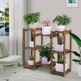 Darrahopens Home & Garden > Artificial Plants > Pots, Planters & Accessories Detachable Diy Wood Plant Stand Pots Organizer Rack Multifunctional Shelf Decor