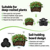 Darrahopens Home & Garden > Artificial Plants > Pots, Planters & Accessories Green Fingers 5 Tier Vertical Garden Planter, Stackable Planters with 4 Wheels, Black, Raised Garden Bed, Garden Tower Indoor Outdoor, Auto Drainage System, for Strawberries, Herbs, Flower, Vegetables
